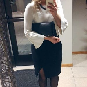 Black asymmetrical Ralph Lauren pencil skirt